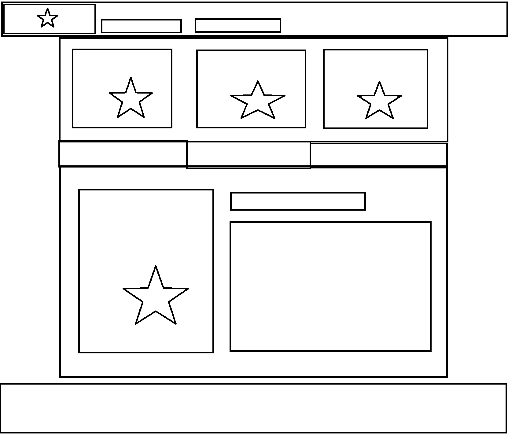 home page wireframe